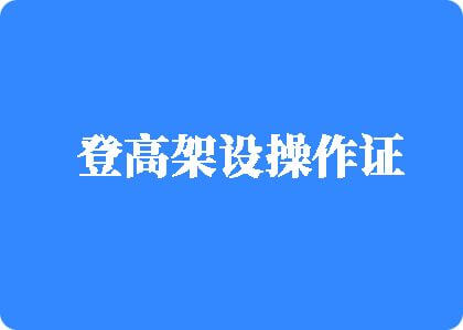 小骚货大ji巴艹死你视频登高架设操作证